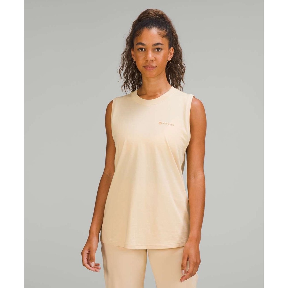 lululemon athletica Sleeveless Tank Top in Pale Beige
